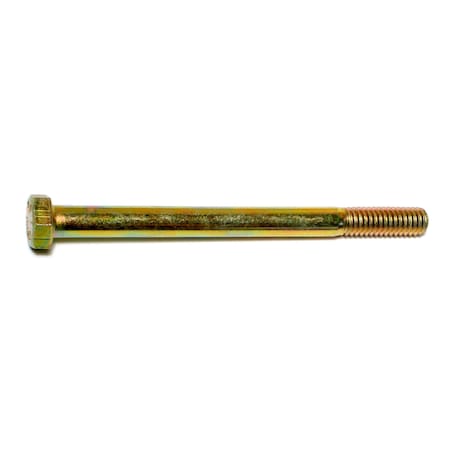 Midwest Fastener Grade 8, 5/16"-18 Hex Head Cap Screw, Zinc Yellow Steel, 4 in L, 8 PK 62868